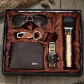Steel Belt Quartz Watch Personality Wallet Shaver 5 Pieces Gift Set