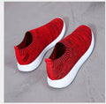 Spring new low help female flying woven mesh round head flat with single shoes deep mouth set foot comfortable flat bottom large code tide