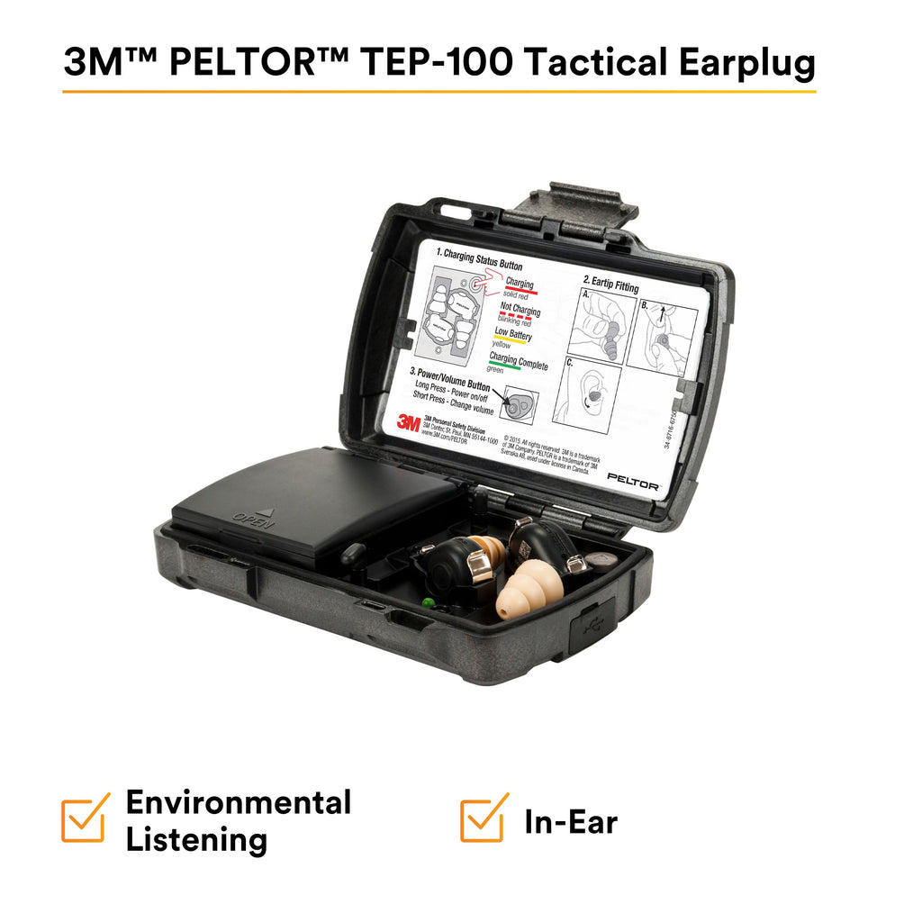 Peltor TEP-100 | Peltor Hearing Protection Tactical Earbuds