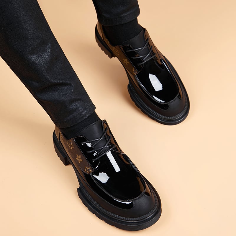 Men's Casual Leather Platform Shoes