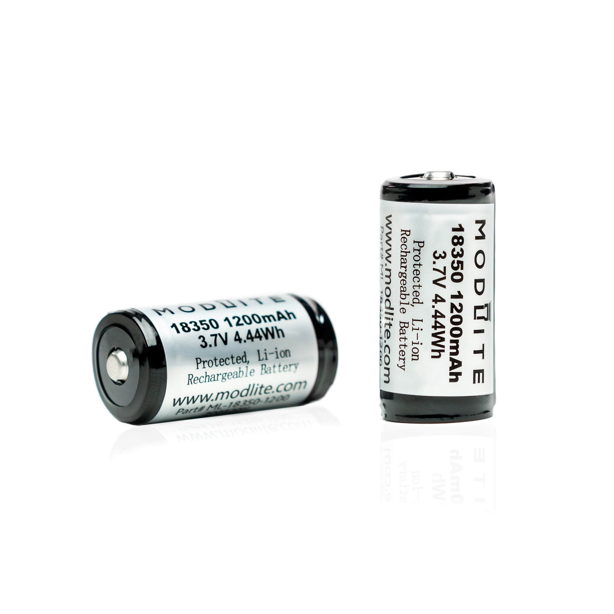Modlite 18350 1200mAh Protected Cell (2 Pack)