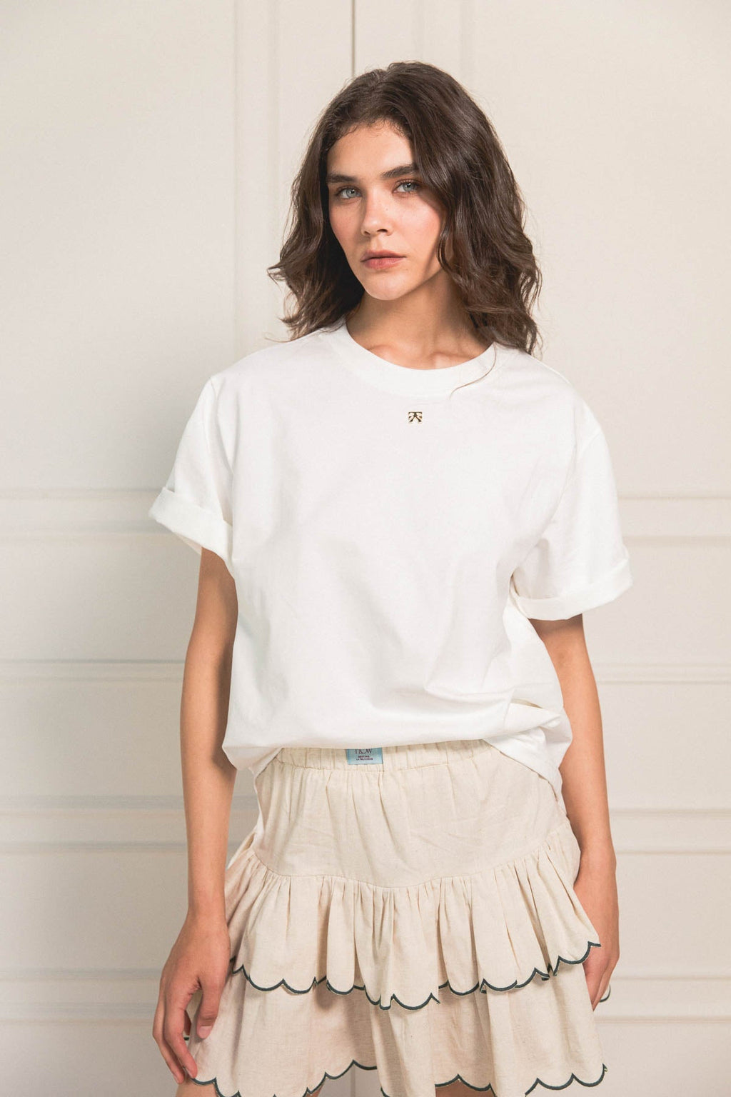 Camiseta Go With The Flow Camel
