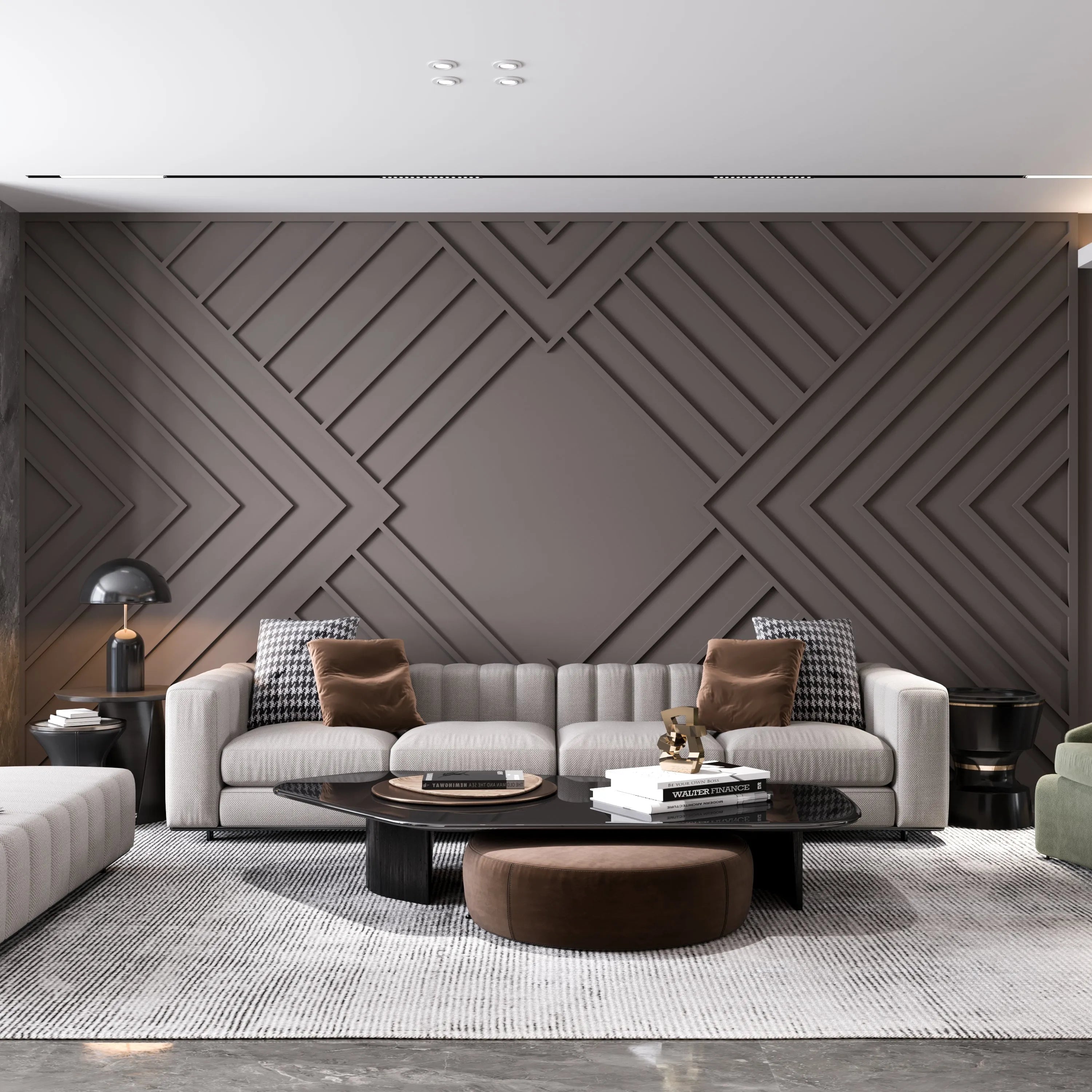 Contemporary Wall Paneling Kit for Living Areas | Pre-Cut & Primed