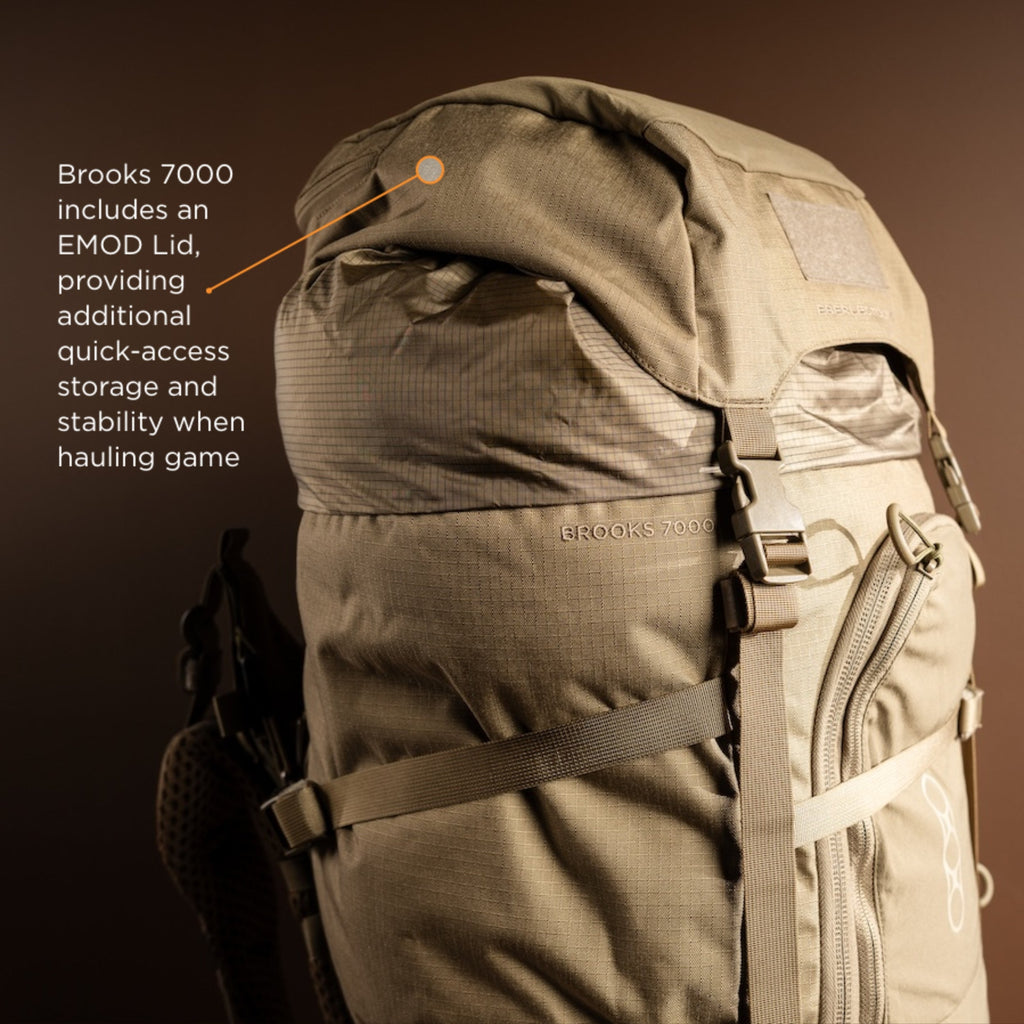 Eberlestock Brooks 7000 | Lightweight w/ EMOD Lid & Hydration Bladder Sleeve