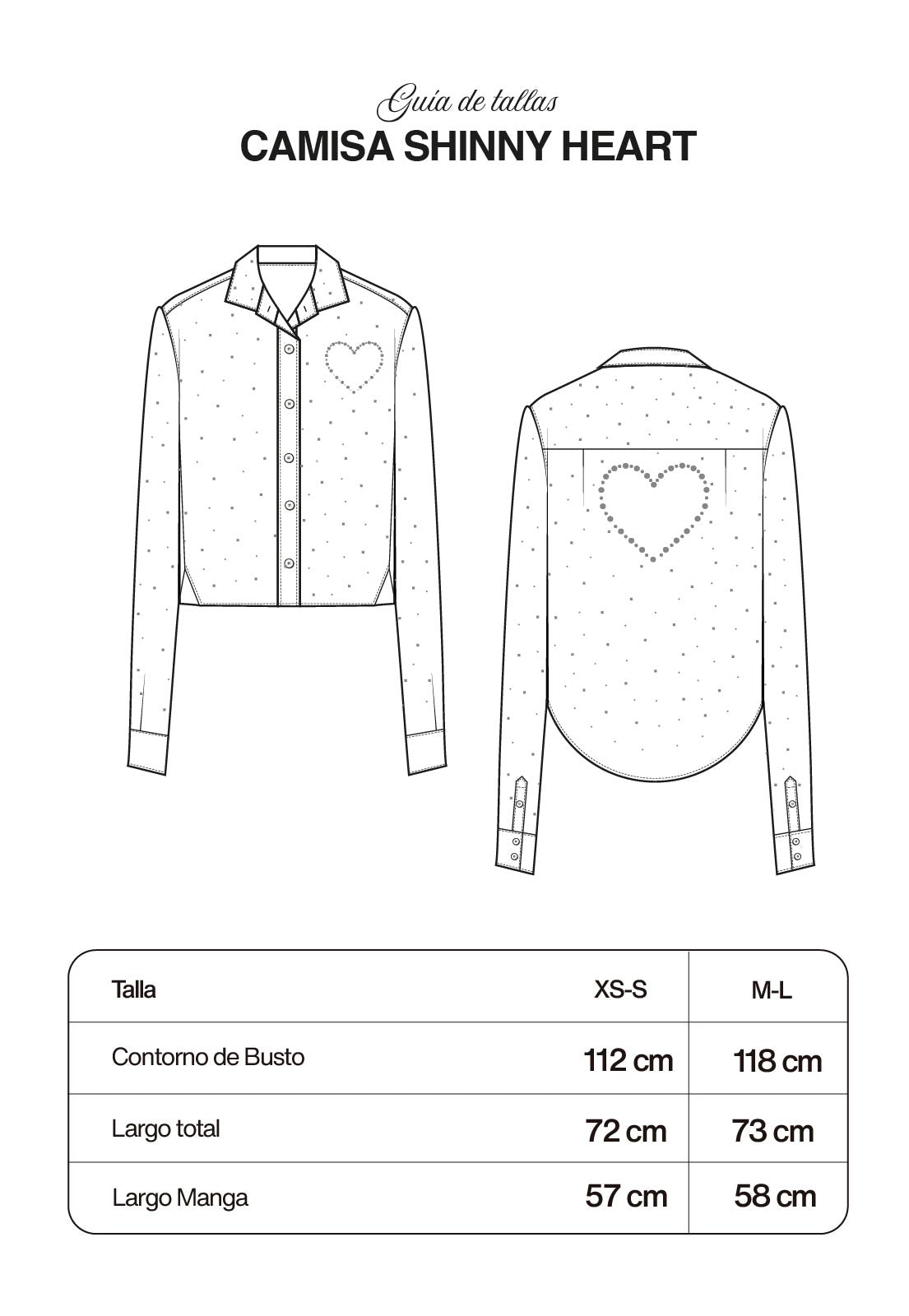 Camisa Shiny Heart Butter