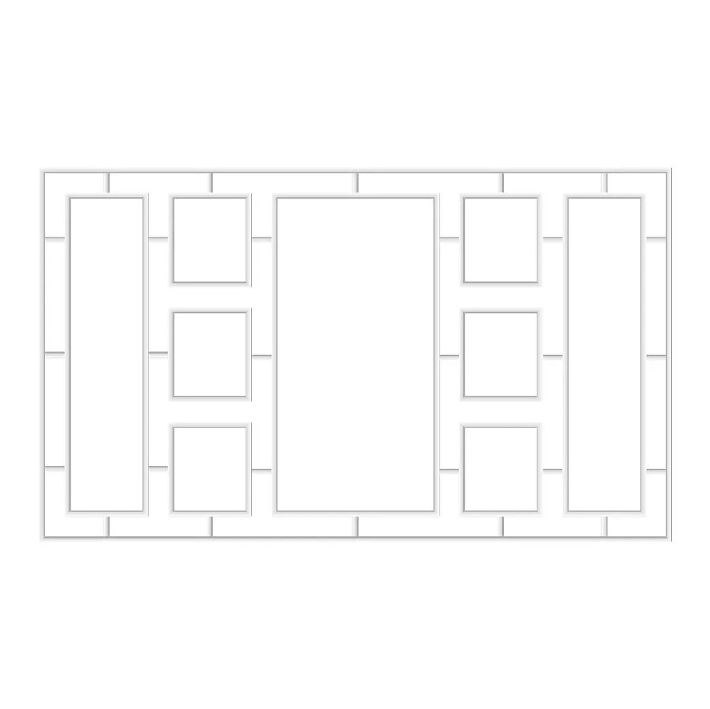 Contemporary Wall Molding Kit - Easy Assembly for Living Areas | Pre-Cut & Primed
