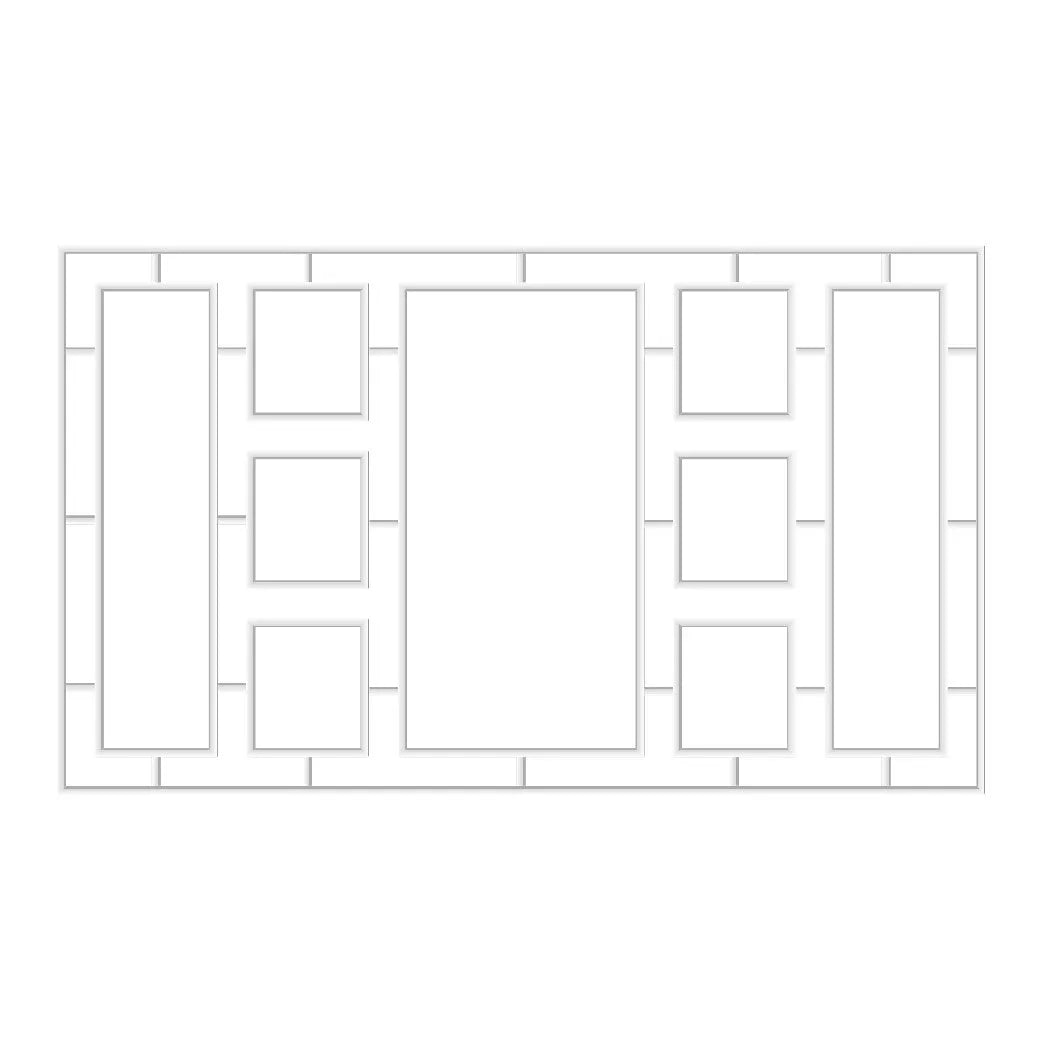 Contemporary Wall Molding Kit - Easy Assembly for Living Areas | Pre-Cut & Primed