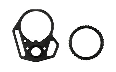 Strike Industries Black |  Multi-Function End Plate With Anti-Rotation Castle Nut |  Fits AR-15