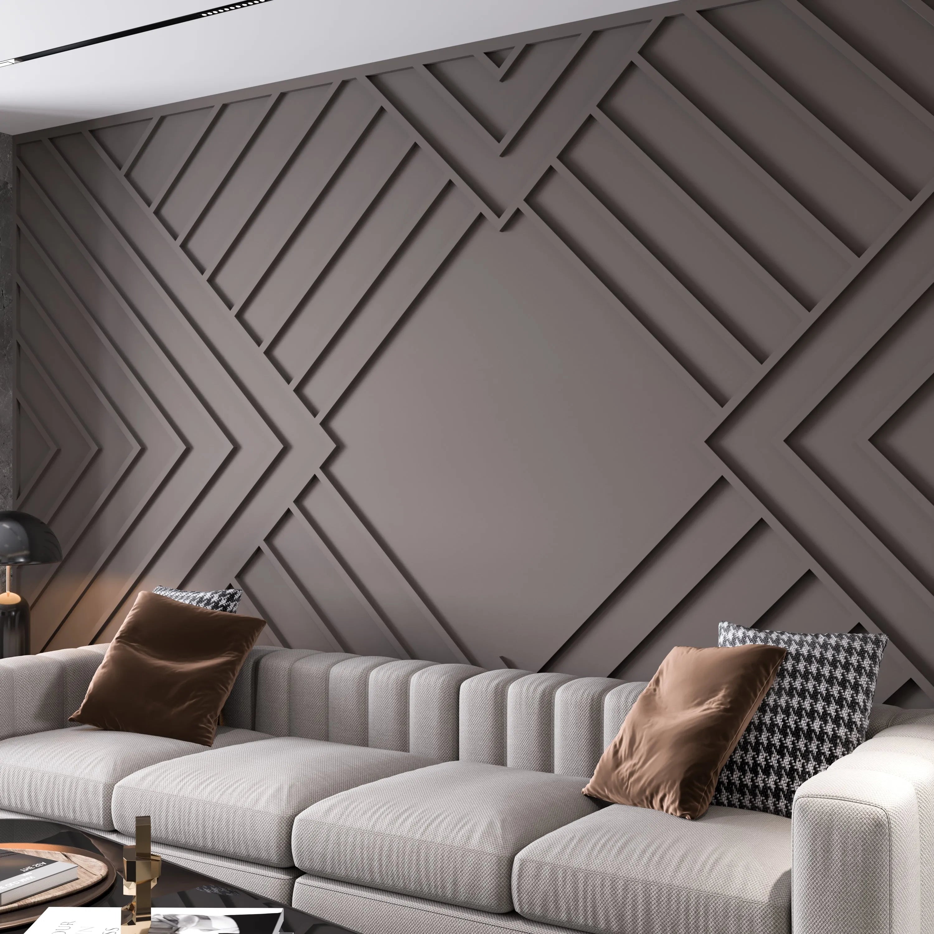 Contemporary Wall Paneling Kit for Living Areas | Pre-Cut & Primed