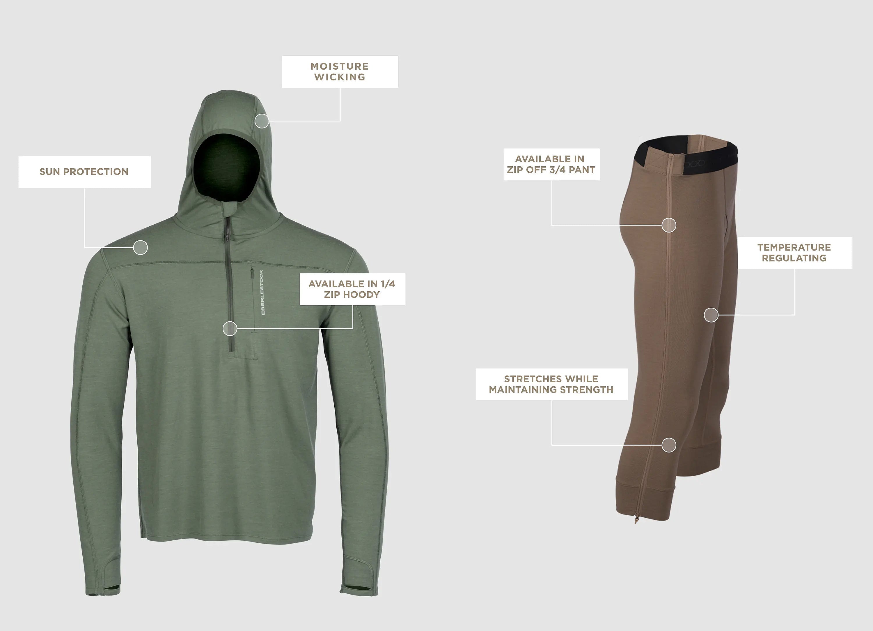 Eberlestock Lochsa Merino Zip Hoody | w/ Quick Dry & Moisture Wicking