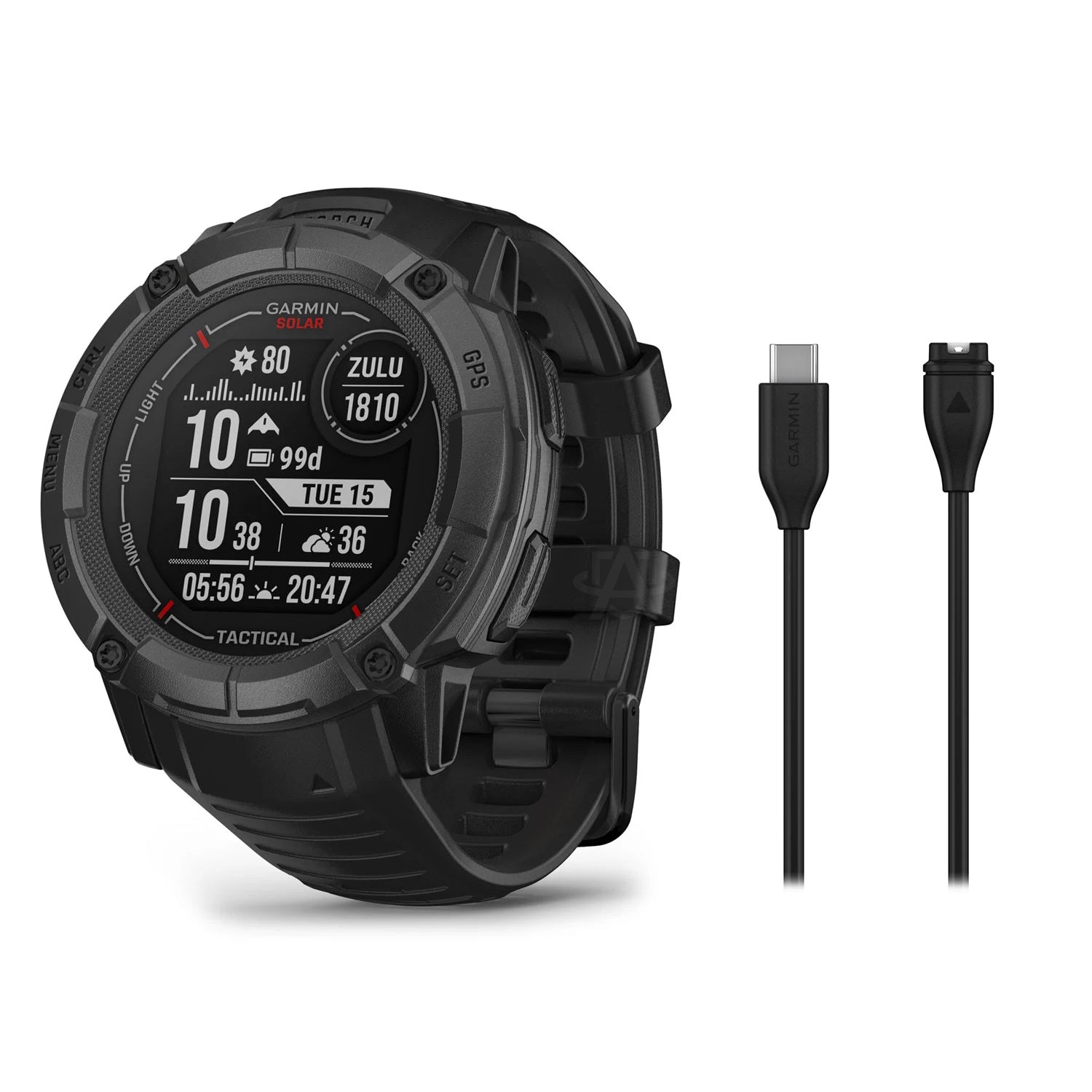 Garmin Instinct 2X Solar Tactical | Ballistic Calculator & NVG Compatible