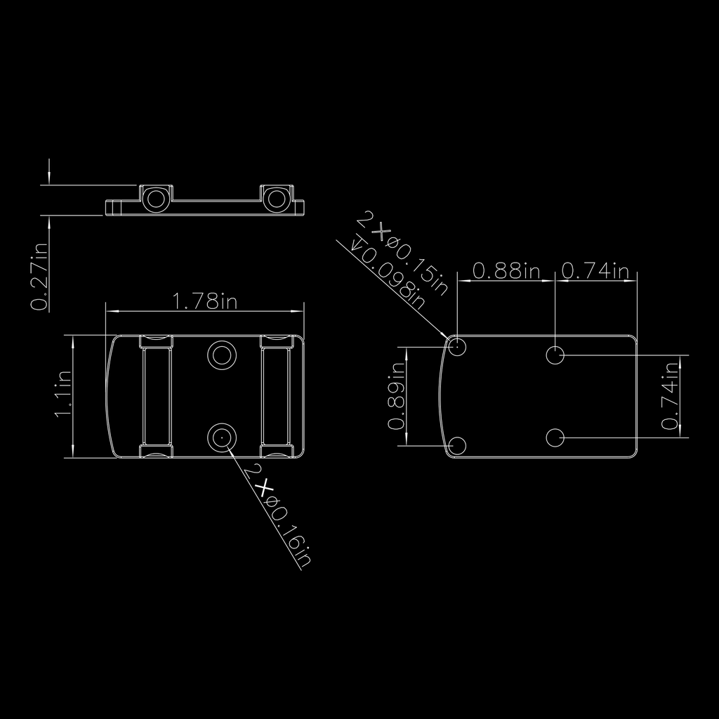 INFITAC Fast Mini FMP13 | w/ Standard RMR Footprint & Rifle Mount Compatible