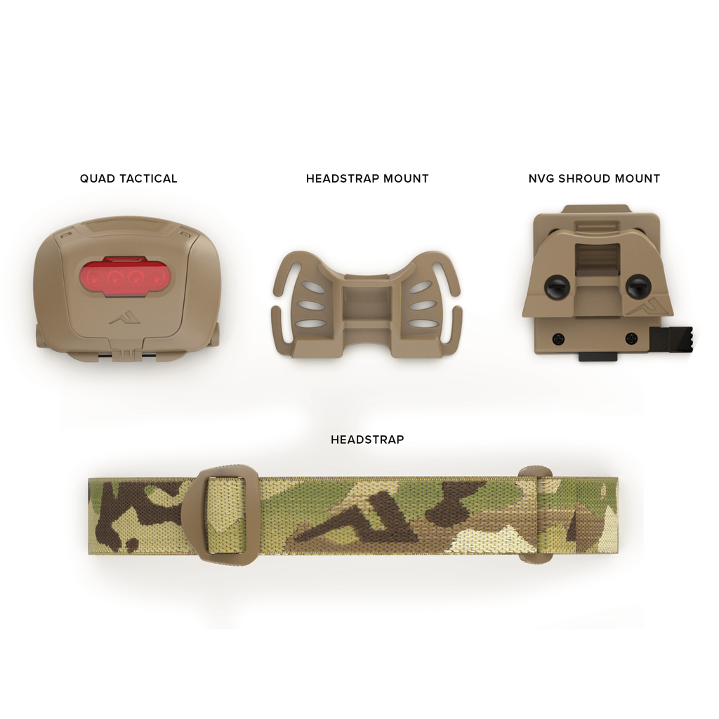 Princeton Tec Quad Tactical MPLS | 78 Lumens Headlamp | Made in USA