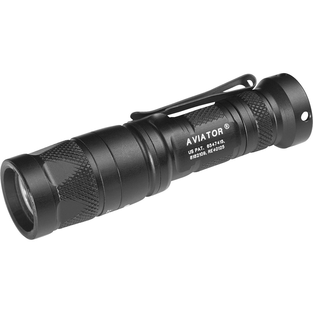 SureFire Aviator | Dual-Output (White + Color LED) Flashlight | High Strength Multi-Spectrum EDC Light