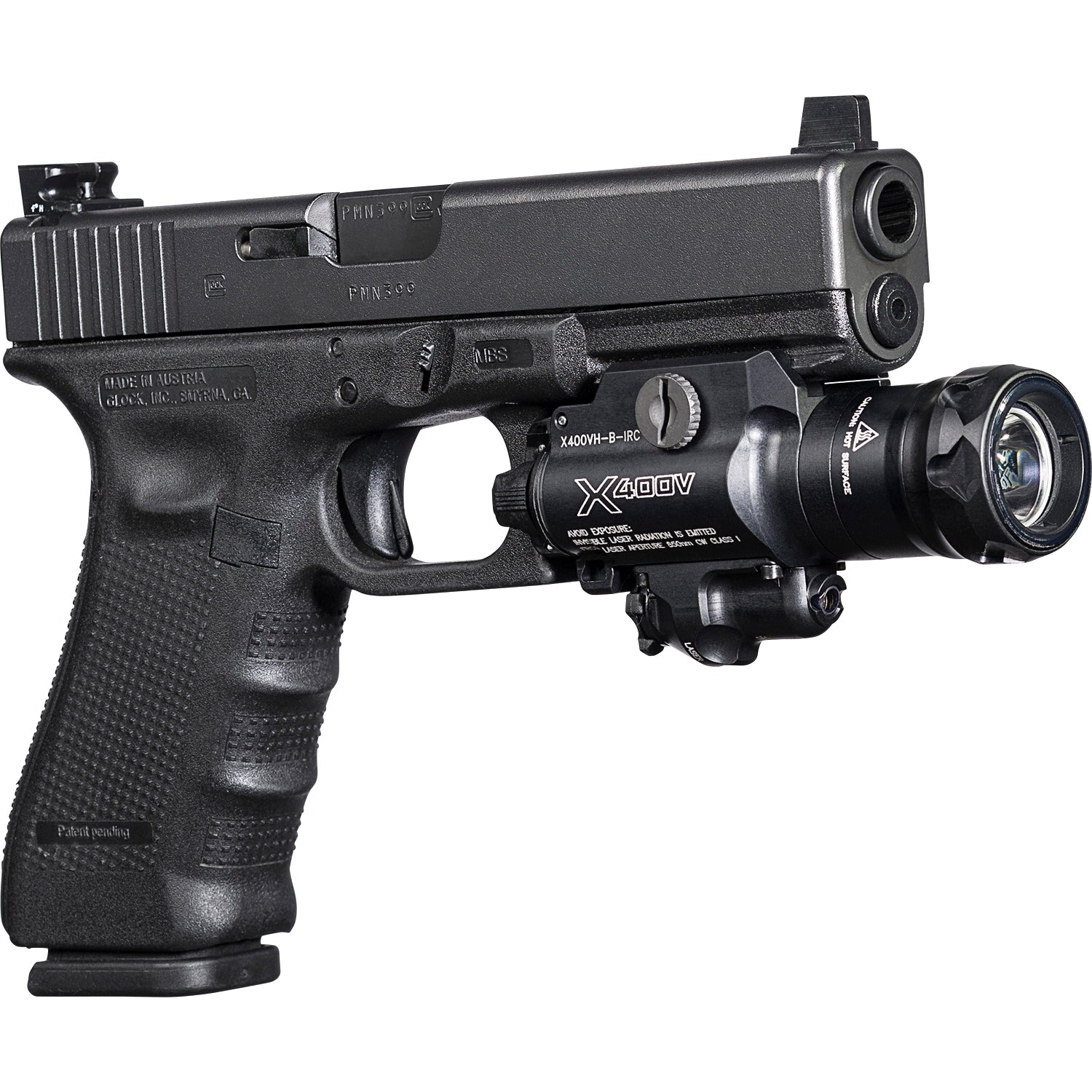 SureFire X400VH | 350 Lumens White Light & Infrared Laser | Fits MasterFire Holsters